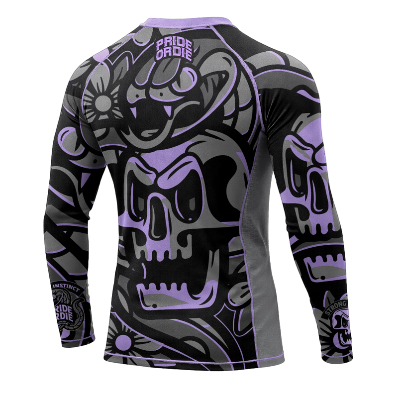 PRIDE OR DIE cold instinct L/S RASHGUARD - grey